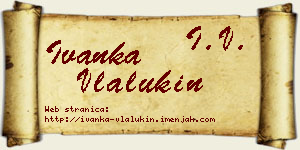 Ivanka Vlalukin vizit kartica